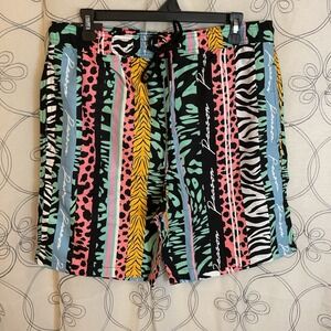 Men's Reason Brand Graphic Swim Shorts Size Large‎
